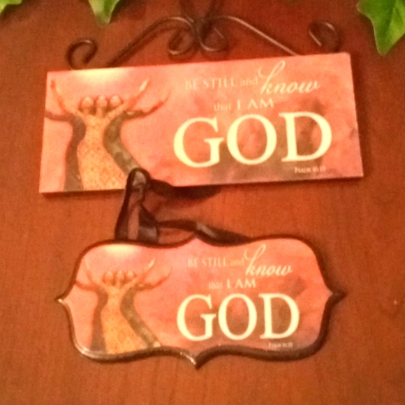 Be Still and Know that I am GOD Psalm 46:10 Two pieces one price - Picture 1 of 3